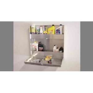 Large MechanicS Storage Cabinet With Fold Down Tray   Smooth Aluminum 