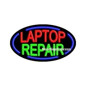 Laptop Repair Flashing Neon Sign