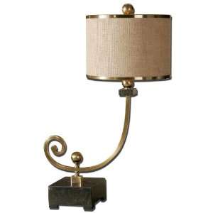 Uttermost 27 Lanzada Lamps Curved Metal Finished In Plated Coffee 