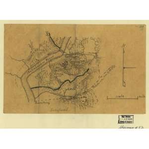  1864 Civil War map of Landowners, Georgia, Fulton