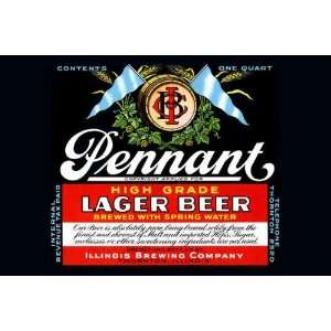  Exclusive By Buyenlarge Pennant Lager Beer 12x18 Giclee on 
