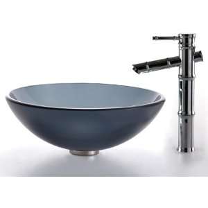 Kraus Glass Vessel Single Bowl Bath Sink CGV104FR12MM1300ORB