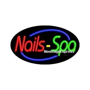Nails & Spa Flashing Neon Sign