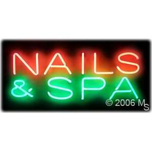 Neon Sign   Nails & Spa   Large 13 x Grocery & Gourmet Food
