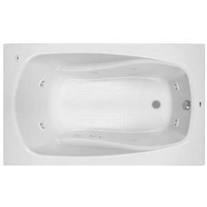 ProFlo PFWPLUSA6036WH White 60 x 36 Drop In 8 Jet Whirlpool Bath Tub 