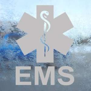  EMS Emergency Medical Services Gray Decal Window Gray 
