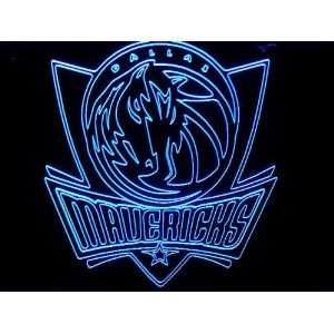  NBA Dallas Mavericks Team Logo Neon Light Sign (Blue 