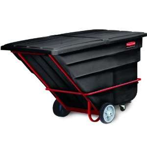 Rubbermaid Forkliftable Polyethylene Dump Truck, Black, 2100 lbs Load 