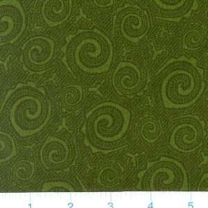  45 Wide Pueblo Traditions Pottery Spirals Forest Fabric 
