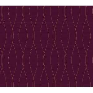  Purple and Gold Contemporary Stripes Wallpaper Kitchen 