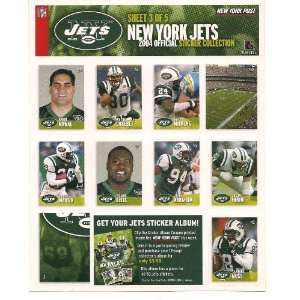NY JETS 2004 OFFICIAL STICKER COLLECTION NY POST 3 of 5 MAWAE, MOSS 