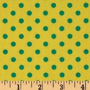   Michael Miller Dumb Dot Caribe Lime Fabric By The Yard Arts, Crafts
