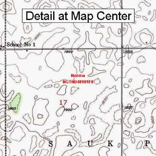   Topographic Quadrangle Map   Norma, North Dakota (Folded/Waterproof