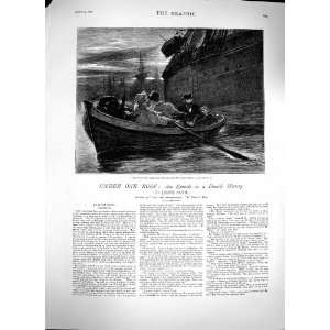  1879 James Payn Illustration Story Rescue Boat Ship
