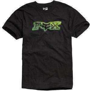  Fox Racing Outta Here T Shirt   Large/Black/Green 
