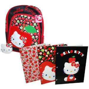   / School Bag and 3 Cute Hello Kitty Pocket Folders Toys & Games