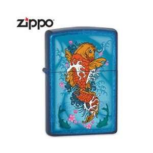  Zippo Koi Fish Cerulean Lighter