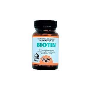 Country Life Biotin 5 mg Super Potency Caps, 60 caps, Pack 