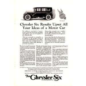  1924 Ad Chrysler Six Imperial Original Vintage Car Print Ad 