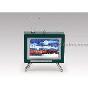   Mr. Christmas Mini Musical TV w/Scrolling Train Scene Toys & Games