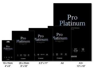 Canon Photo Paper Pro Platinum, 8 x 10 Inches, 20 Sheets (2768B019)