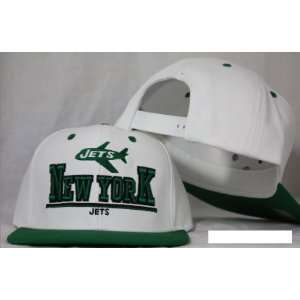 New York Jets Snapback White / Green Two Tone Adjustable Plastic Snap 