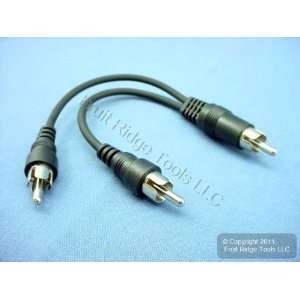   Leviton RCA Y Adapters Split Audio Speaker Cable C5407 Electronics