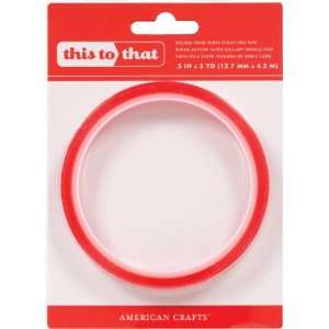  1/2Adhesive Double Sided Red Tape 5Yds (American Crafts 