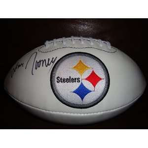 DAN ROONEY SIGNED AUTOGRAPHED PITTSBURGH STEELERS LOGO FOOTBALL W 