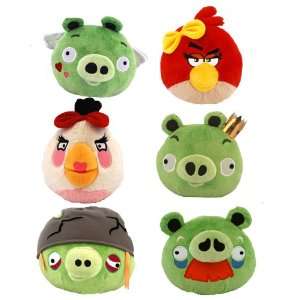    Angry Birds 5 Basic Series 2 Licensed Plush Set of 6 Toys & Games