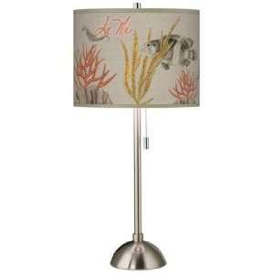    La Mer Coral Giclee Contemporary Table Lamp