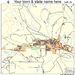  Street & Road Map of Newcastle, Wyoming WY   Printed 