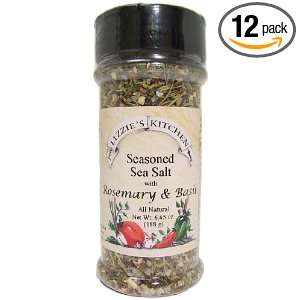   Seasoned Sea Salt with Rosemary & Basil , 5.90 Ounce Jars (Pack of 12