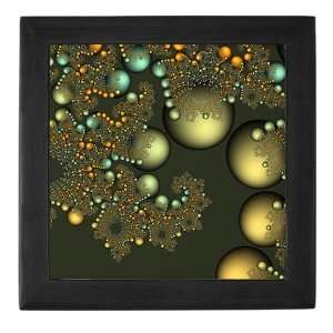  Golden Pearls Fractal Cool Keepsake Box by  Baby