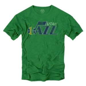  Utah Jazz Green 47 Brand Vintage Primary Logo Scrum Tee 