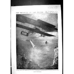   Contraband Smuggler Flying Machine Antique Print