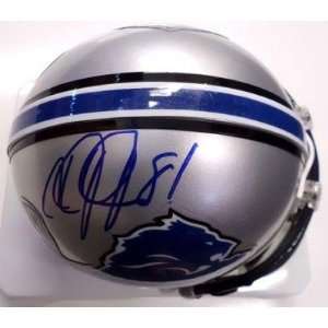  Autographed Calvin Johnson Mini Helmet   Jsa Sports 