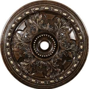  Southern Pecan Finished Ceiling Medallion 46 inches