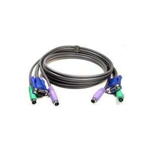  KVM Cable PS/2 Extension HDB15 Male to Female 2 PS2 Male 