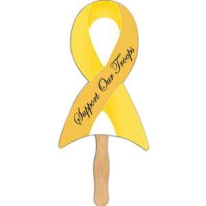  Yellow Support Our Troops Ribbon   Ribbon shape fan, 22 