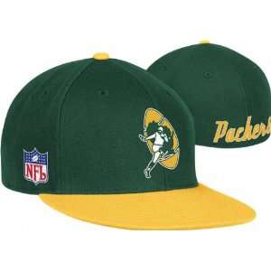  Green Bay Packers Reebok Throwback Logo Structured Fitted Hat 