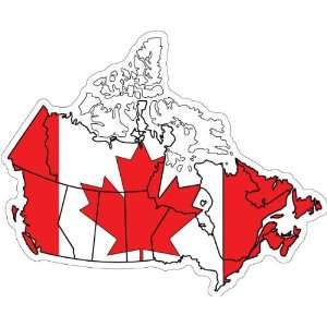  Canada Flag Map Car Bumper Sticker Decal 5x4 Everything 