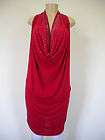 Red Short Halter Mini Dress w/ Rhinestones, Fashion Club Evening Plus 