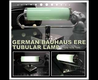 NICE ART DECO TUBULAR WALL LAMP WANDLAMPE GREEN GLASS BAUHAUS MID 