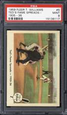 1959 Fleer Ted Williams #5 Ted’s Fame Spreads PSA 9  