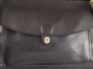 Vintage Coach Black Leather Beekman Briefcase 5266  