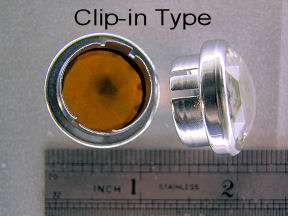 height 3 4 faceted screw in type same as clip ins threaded section is 