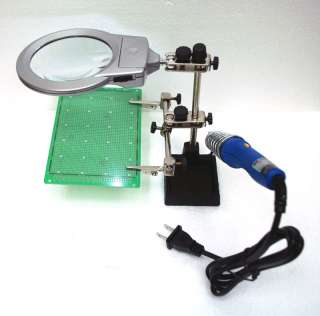 1pc Helping Hand Magnifier Led Light & Soldering Stand  