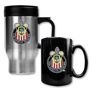  Chivas USA Stainless Steel Travel Mug and Black Ceramic 
