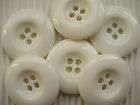24 Large Round Button Sewing 4 holes Ivory 28mm  